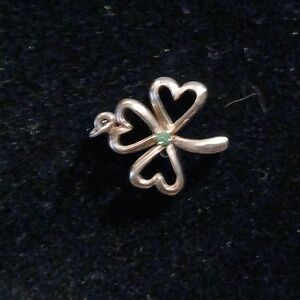 Sterling Silver & Emerald Clover Pendant